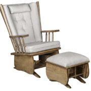 Smooth 4 Post Regular Glider and Ottoman