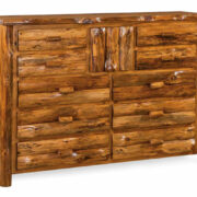 10 Drawer 1 Door Dresser - Rustic Pine