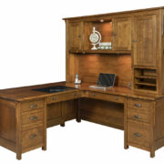 Boston Corner and Return Desk with Hutch - 72"W - Image 3