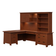 Freemont Mission Corner Desk With Hutch