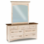 Lincoln 7 Drawer Dresser With Tall Mirror