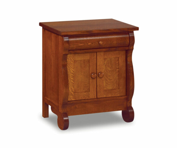 Old Classic Sleigh 1 Drawer 2 Door Nightstand